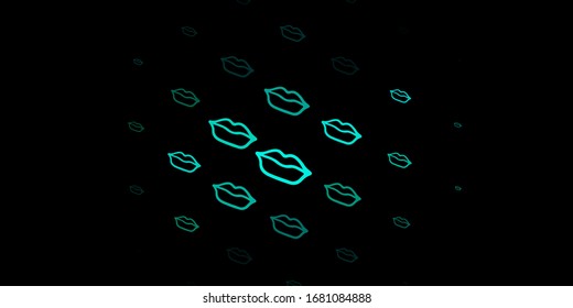 Dark Blue, Green vector background with woman symbols. Simple design in abstract style with women’s rights activism. Best design to show the power of women.