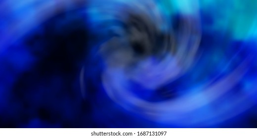 Azul oscuro, fondo vectorial verde con nubes. Ilustración abstracta con nubes de gradiente coloridas. Patrón colorido para el diseño de la aplicación.