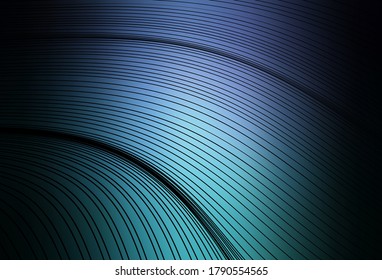 Dark Blue, Green vector background with wry lines. A sample with colorful lines, shapes. Best design for your business.