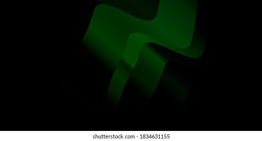 Dark Blue, Green vector background with curved lines. Bright illustration with gradient circular arcs. Pattern for ads, commercials.