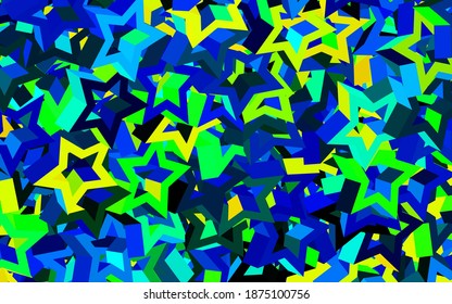 Dark Blue, Green vector background with triangles. Triangles on abstract background with colorful gradient. Background for a cell phone.