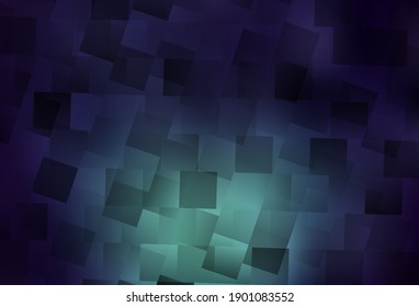 Dark Blue, Green vector background in polygonal style. Glitter abstract illustration with rectangular shapes. Pattern can be used for websites.