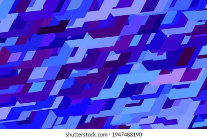 Azul oscuro, fondo vectorial verde con conjunto de hexágonos. Ilustración abstracta brillante en estilo hexagonal. Patrón de anuncios, folletos.
