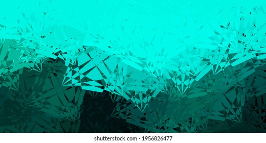 Azul oscuro, fondo vectorial verde con formas poligonales. Magnífica ilustración abstracta con formas triangulares, formas. Diseño para sus fondos de escritorio.