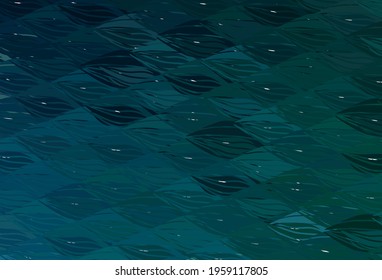 Dark Blue, Green vector background with wry lines. A sample with colorful lines, shapes. Business design for posters, banners.