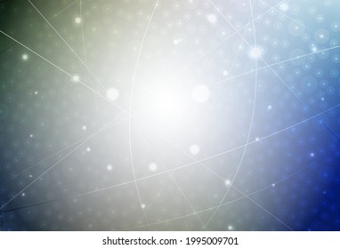 Dark Blue, Green vector background with straight lines. Lines on blurred abstract background with gradient. Best design for your ad, poster, banner.