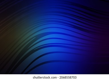 Dunkelblau, grüner Vektorhintergrund mit verbogenen Linien. Abstrakte Illustration mit wry lines. Einfache Vorlage für Ihr Design.