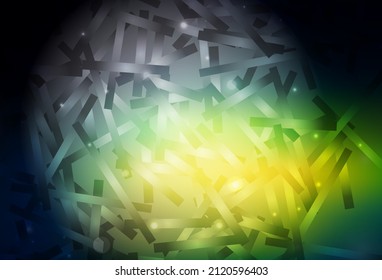 Azul oscuro, fondo vectorial verde con rayas rectas. Decoración borrosa de estilo sencillo con líneas. Patrón de anuncios, folletos, folletos.