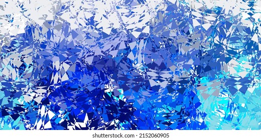 Dark blue, green vector background with triangles. Outstanding abstract illustration with range of colorful triangles. Template for commercials.