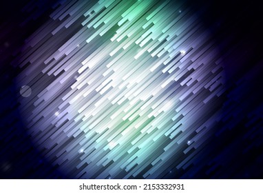 Azul oscuro, fondo vectorial verde con líneas rectas. Ilustración abstracta geométrica moderna con Líneas. Plantilla para sus hermosos fondos.