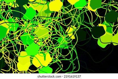 Dark Blue, Green vector background with abstract shapes. Illustration with colorful gradient shapes in abstract style. Simple design for your web site.
