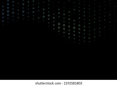 Dunkelblau, grüner Vektorhintergrund mit Hexagons. Farbige Hexagons auf abstraktem Hintergrund. Muster können für Ihre Anzeige, Broschüren.