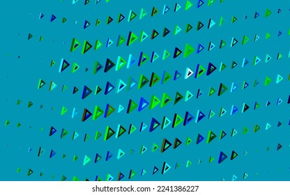Dark Blue, Green vector background with polygonal style. Abstract gradient illustration with triangles. Background for a cell phone.