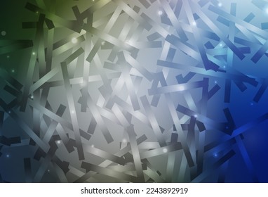 Dark Blue, Green vector background with straight lines. Blurred decorative design in simple style with lines. Smart design for your business advert.