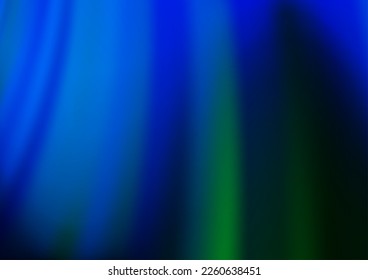 Dark Blue, Green vector background with lamp shapes. Shining illustration, which consist of blurred lines, circles. Textured wave pattern for backgrounds.