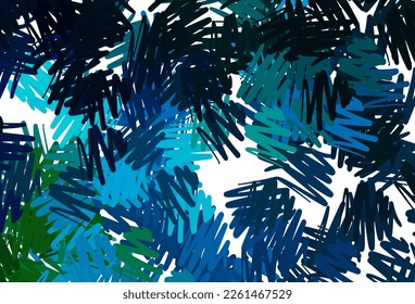Azul oscuro, fondo vectorial verde con líneas rectas. Ilustración de color brillante con rayas nítidas. Patrón para los sitios web de su empresa.