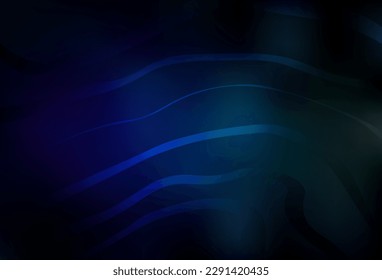 Dark Blue, Green vector background with curved lines. A shining illustration, which consists of curved lines. Background for cell phone screens.