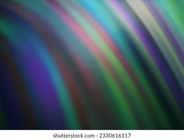 Dark Blue, Green vector background with lamp shapes. Shining crooked illustration in marble style. New composition for your brand book.
