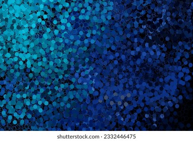 Dark Blue, Green vector background with spots. Abstract illustration with colored bubbles in nature style. Design for your business advert.