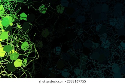 Dunkelblau, grüner Vektorhintergrund mit abstrakten Formen. Illustration mit bunten Farbverlauf-Formen im abstrakten Stil. Das beste Design für Ihr Unternehmen.