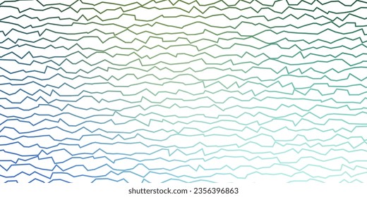 Dark Blue, Green vector background with wry lines. Abstract illustration with gradient bows. Pattern for websites, landing pages.