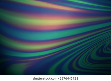 Dark Blue, Green vector background with lava shapes. Shining illustration, which consist of blurred lines, circles. The elegant pattern for brand book.