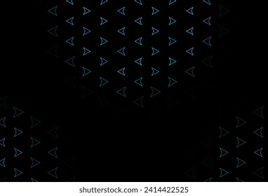 Azul oscuro, fondo vectorial verde con triángulos. Ilustración abstracta moderna con triángulos coloridos. Plantilla moderna para su página de inicio.