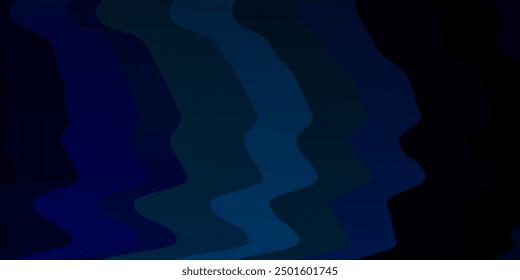 Dark Blue, Green vector background with wry lines. Colorful illustration, which consists of curves. Best design for your posters, banners.