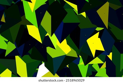 Dark Blue, Green vector background with polygonal style. Beautiful illustration with triangles in nature style. Modern design for your business card.