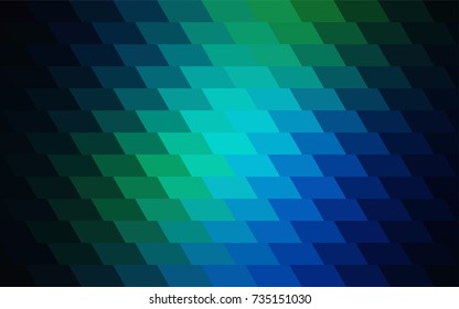 Dark Blue, Green vector background of rectangles and squares. Style quilt and blanket. Geometrical rectangular pattern. Repeating pattern with rectangle shapes.