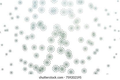 Dark Blue, Green vector background with xmas snowflakes. Glitter abstract illustration with crystals of ice. New year design for your ad, poster, banner.