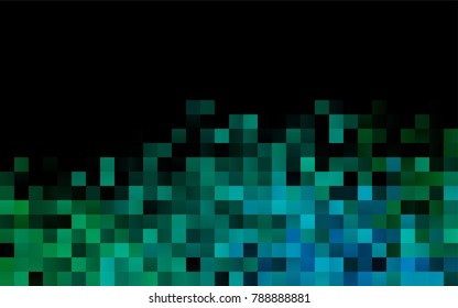 Dark Blue, Green vector background of rectangles and squares. Style quilt and blanket. Geometrical rectangular pattern. Repeating pattern with rectangle shapes.