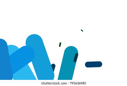 Dark Blue, Green vector background with straight lines. Decorative shining illustration with lines on abstract template. The pattern can be used as ads, poster, banner for medicine.