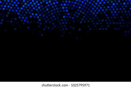 Dark Blue, Green vector banner with circles, spheres. Abstract spots. Background of Art bubbles in halftone style with colored gradient.