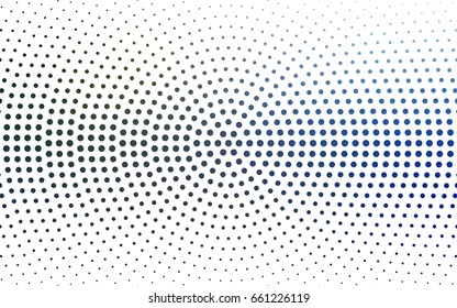 Dark Blue, Green vector banner set of circles, spheres. Donuts Background. Creative Design Templates. Technology halftone illustration.