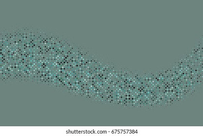 Dark Blue, Green vector banner with circles, spheres. Abstract spots. Background of Art bubbles in halftone style with colored gradient.