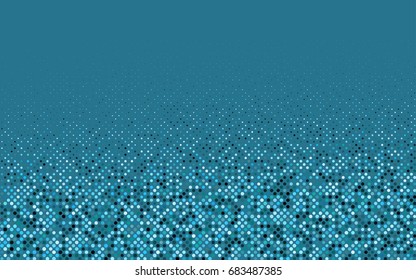Dark Blue, Green vector banner with circles, spheres. Abstract spots. Background of Art bubbles in halftone style with colored gradient.