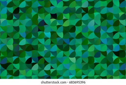 Dark Blue, Green vector banner with circles, spheres. Abstract spots. Background of Art bubbles in halftone style with colored gradient.