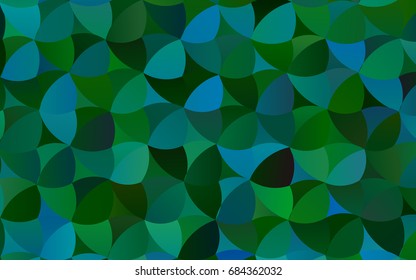 Dark Blue, Green vector banner with circles, spheres. Abstract spots. Background of Art bubbles in halftone style with colored gradient.