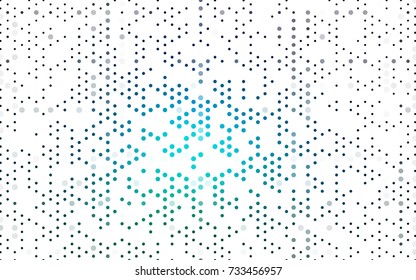 Dark Blue, Green vector banner with circles, spheres. Abstract spots. Background of Art bubbles in halftone style with colored gradient.