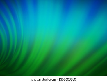 Dark Blue, Green vector blur pattern. Creative illustration in halftone style with gradient. The template can be used for your brand book.
