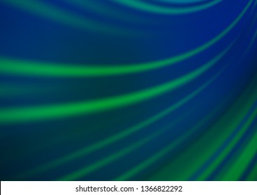 Dark Blue, Green vector blur pattern. An elegant bright illustration with gradient. The blurred design can be used for your web site.