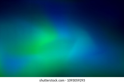 Dark Blue, Green vector blurred background. A vague abstract illustration with gradient. The blurred design can be used for your web site.