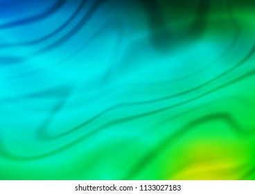 Dark Blue, Green vector blurred template. Colorful illustration in abstract style with gradient. A completely new design for your business.
