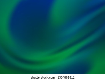 Dark Blue, Green vector blurred and colored template. An elegant bright illustration with gradient. The best blurred design for your business.