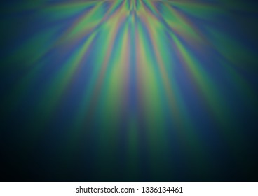 Dark Blue, Green vector blurred shine abstract background. Colorful illustration in blurry style with gradient. The template for backgrounds of cell phones.