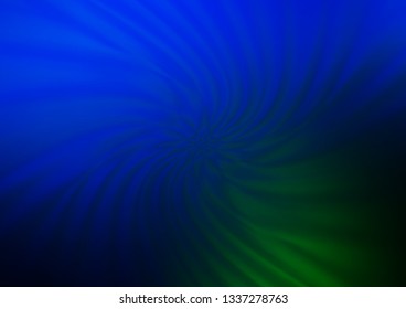 Dark Blue, Green vector blurred shine abstract pattern. A completely new color illustration in a bokeh style. The template can be used for your brand book.
