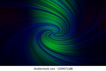 Dark Blue, Green vector blurred bright template. Creative illustration in halftone style with gradient. Elegant background for a brand book.