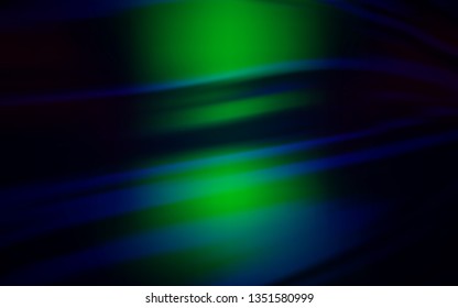 Dark Blue, Green vector blurred template. An elegant bright illustration with gradient. New way of your design.