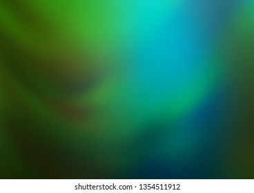 Dark Blue, Green vector blurred shine abstract background. Modern geometrical abstract illustration with gradient. A completely new template for your design.